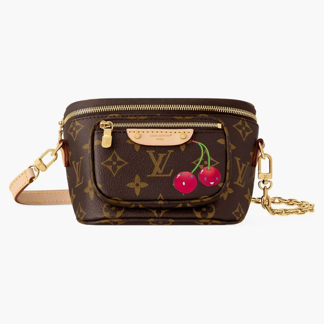 Louis Vuitton X Takashi Murakami Cherry Mini Bumbag Brown Monogram - Image 3