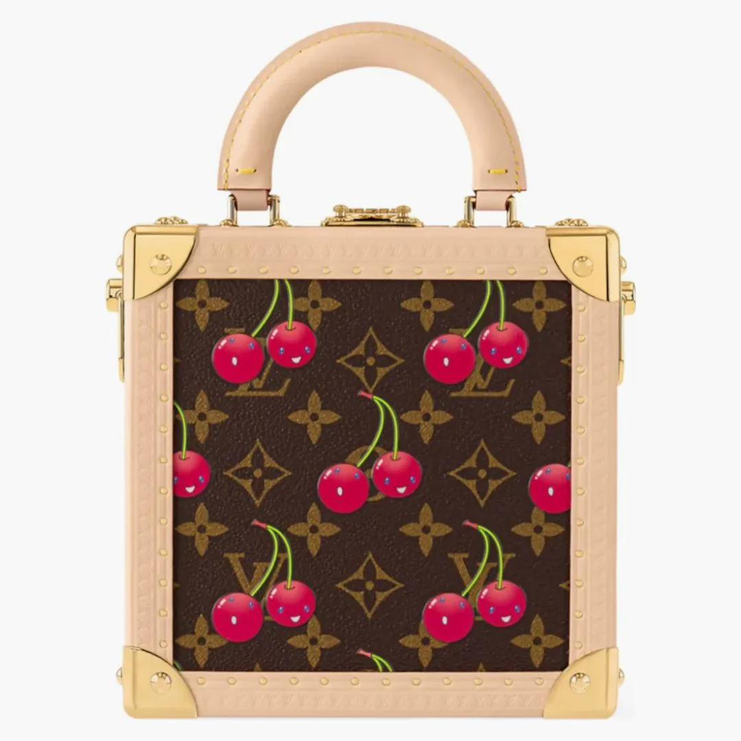 Louis Vuitton X Takashi Murakami Cherry Mini Square Trunk Cherry Brown Monogram - Image 2