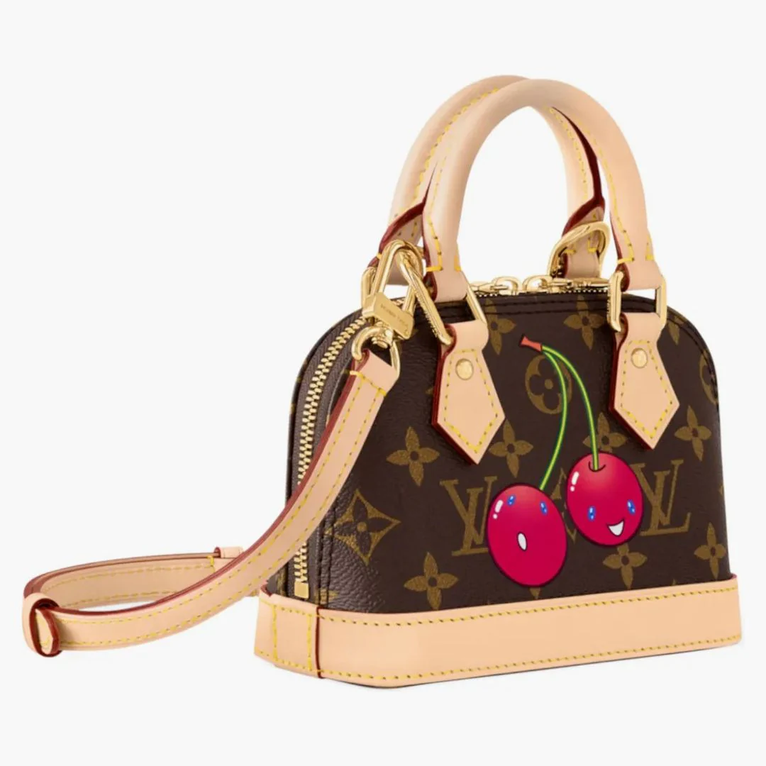 Louis Vuitton X Takashi Murakami Cherry Nano Alma Brown Monogram - Image 3
