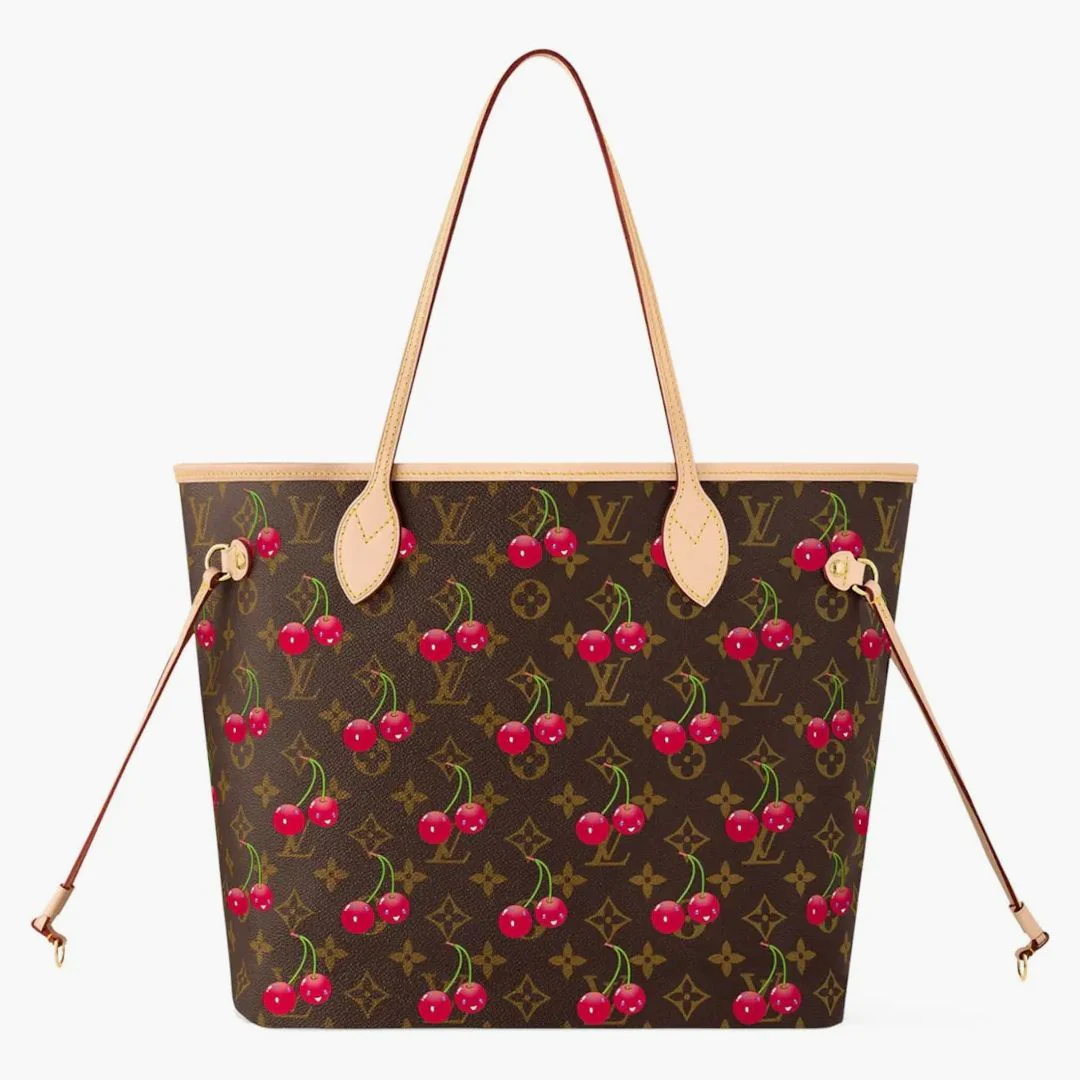 Louis Vuitton X Takashi Murakami Cherry Neverfull Mm Brown Monogram