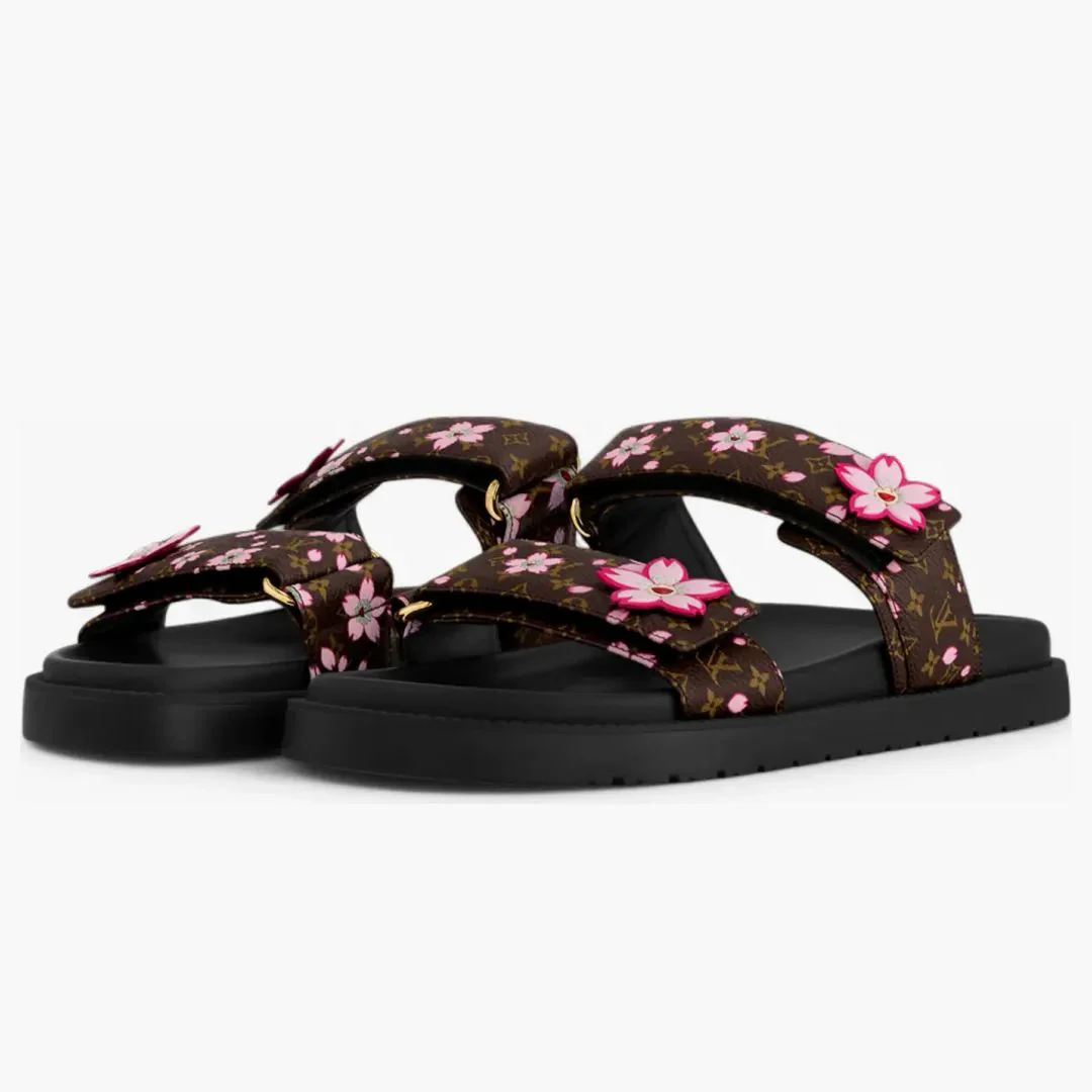 Louis Vuitton X Takashi Murakami Lv Sunset Flat Comfort Mule Cherry Blossom Sakura Brown (women's) - Image 2