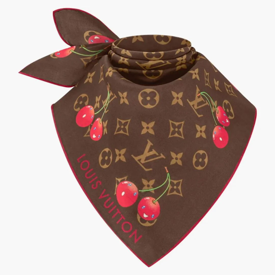 Louis Vuitton X Takashi Murakami Monogram Cherry Square 55 Brown