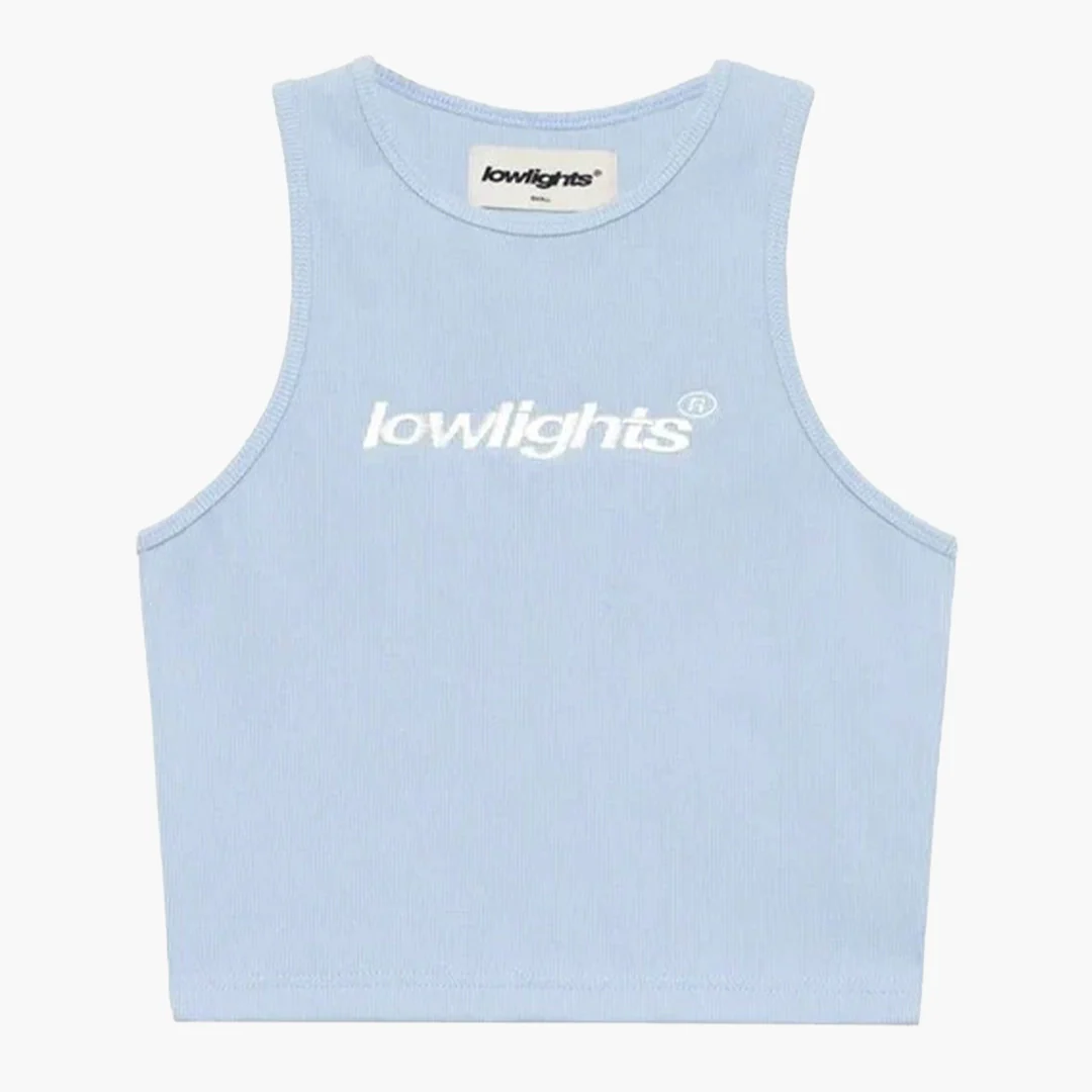 Low Lights Studios Basic Crop Top Blue