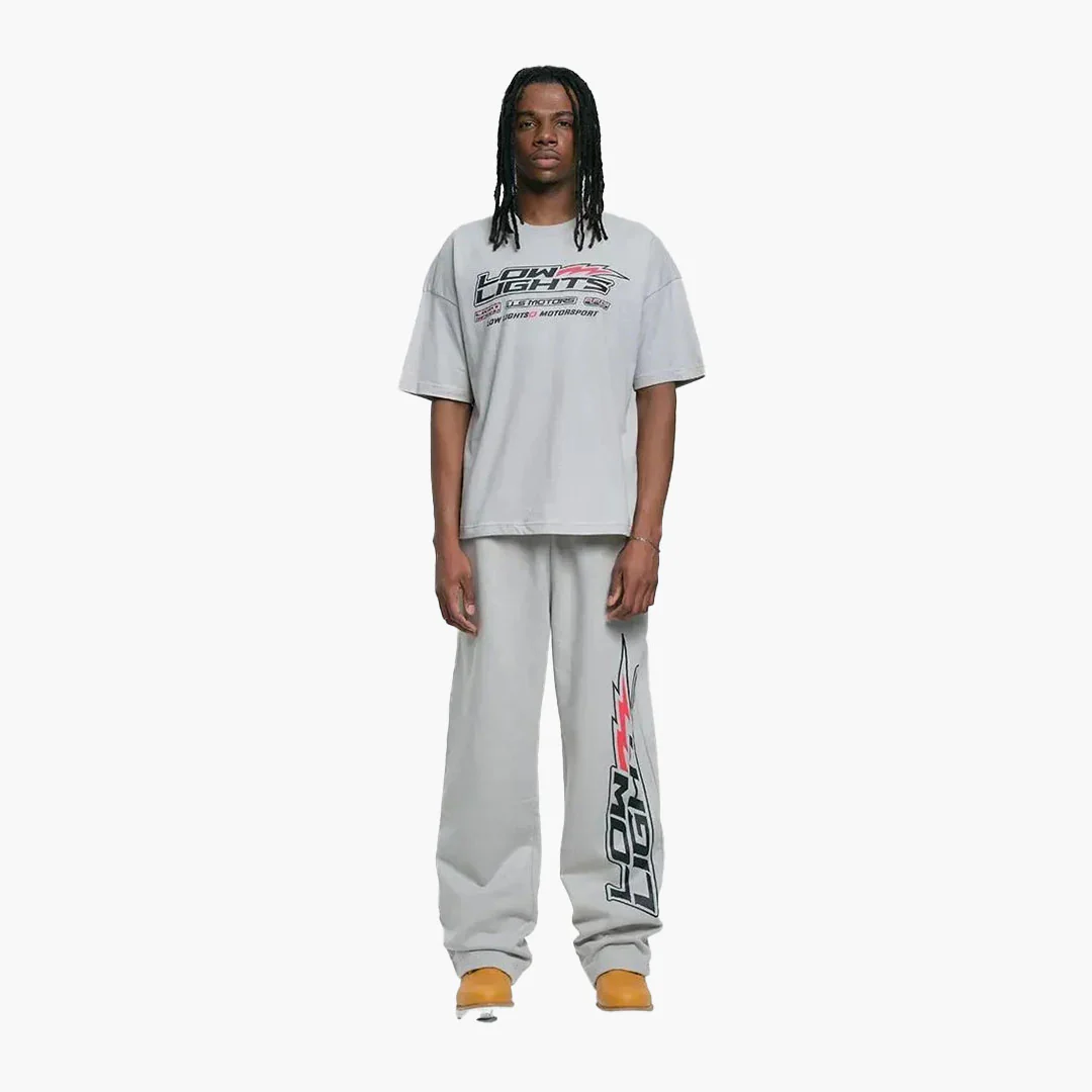 Low Lights Studios Motors Jogger Pants Light Grey