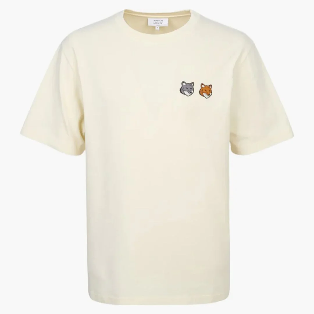 Maison Kitsune Double Bold Fox Head T-shirt Ivory