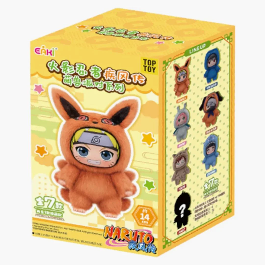 Miniso Top Toy Naruto Beast Party Plush Keychains Single Blind Box