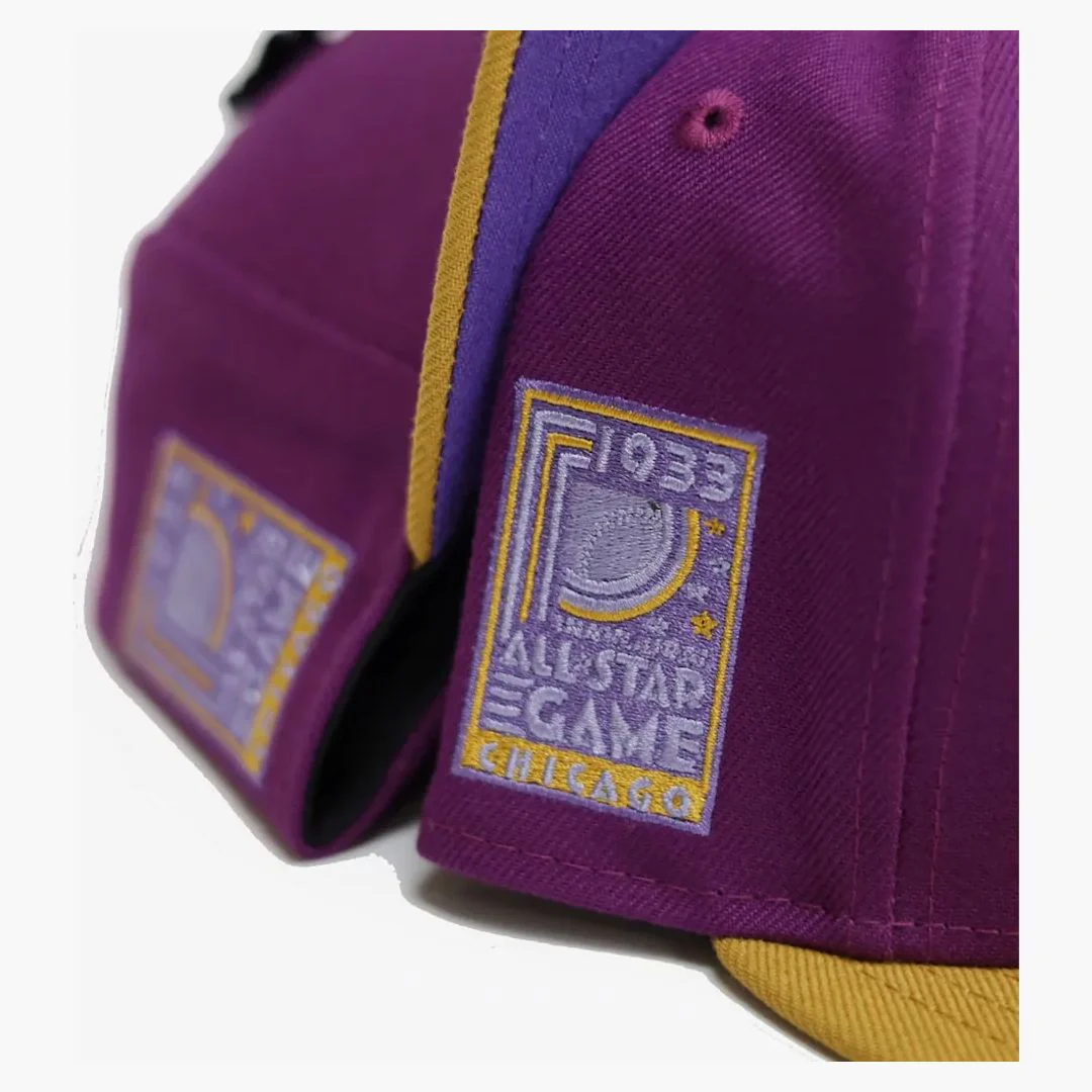 New Era Chicago Cubs Script Capsule Pbj 2.0 Alternate 1933 All Star Game 59fifty Fitted Hat Purple/brown - Image 3
