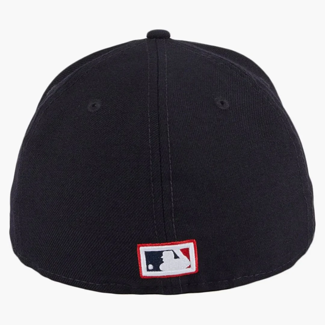 New Era Cleveland Indians Cooperstown 1973 59fifty Fitted Hat Navy/red - Image 3