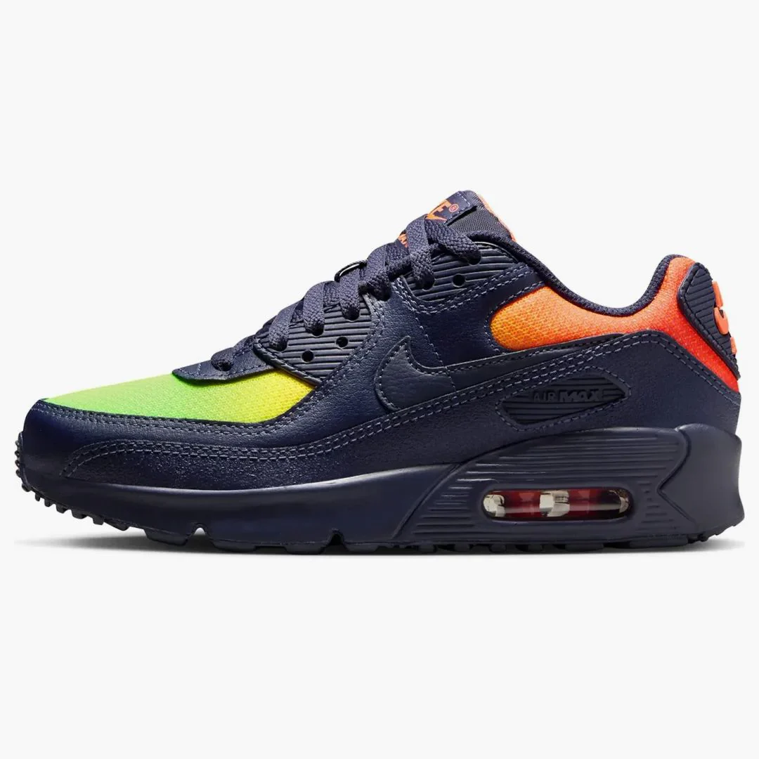 Nike Air Max 90 Ltr Lemon Venom Blackened Blue (gs)
