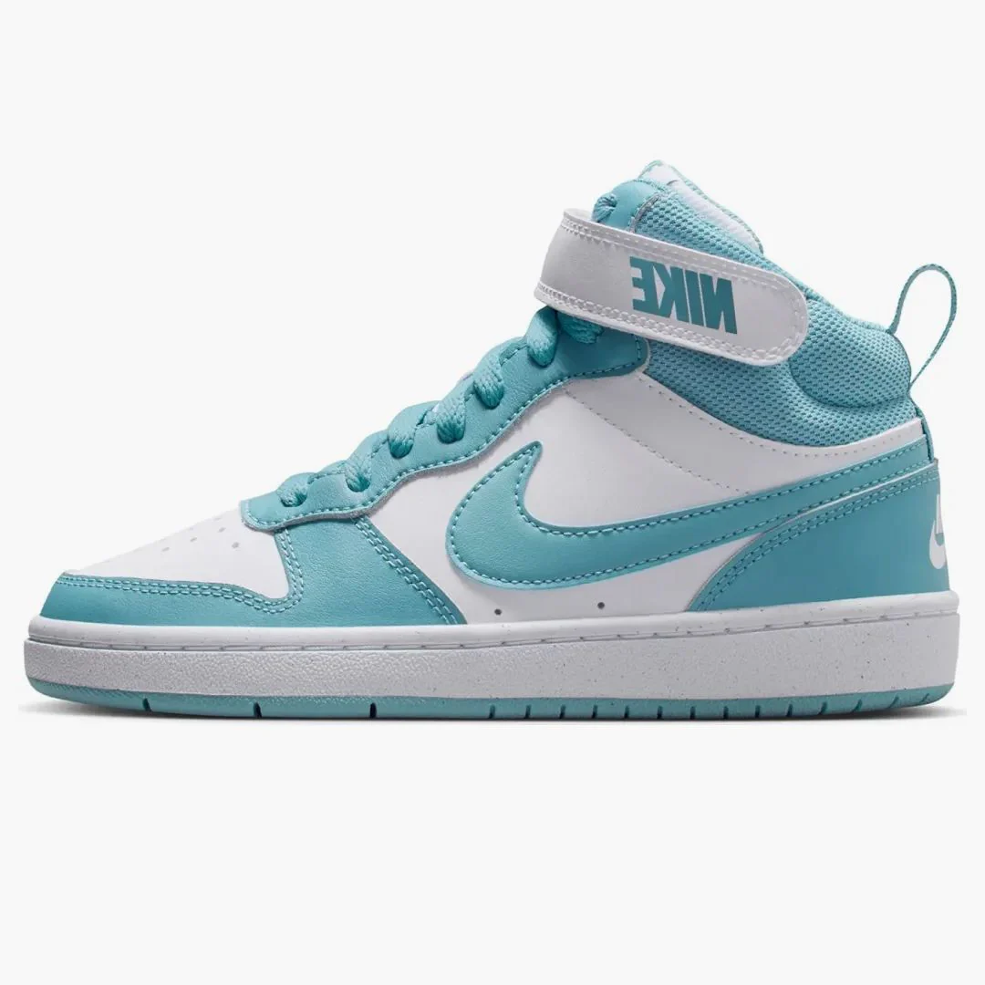 Nike Court Borough Mid 2 White Denim Turquoise (gs)