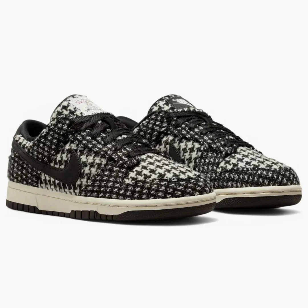 Nike Dunk Low Harris Tweed White Black Multi (women's) - Image 2