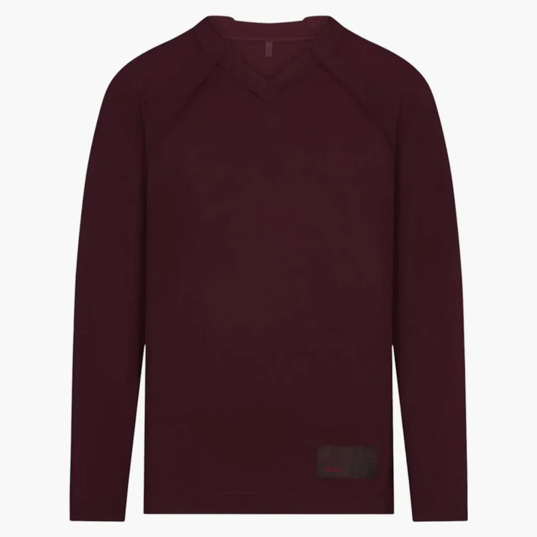 Nike X Skims Women's Airy V-neck Oversized Long Sleeve Top Currant