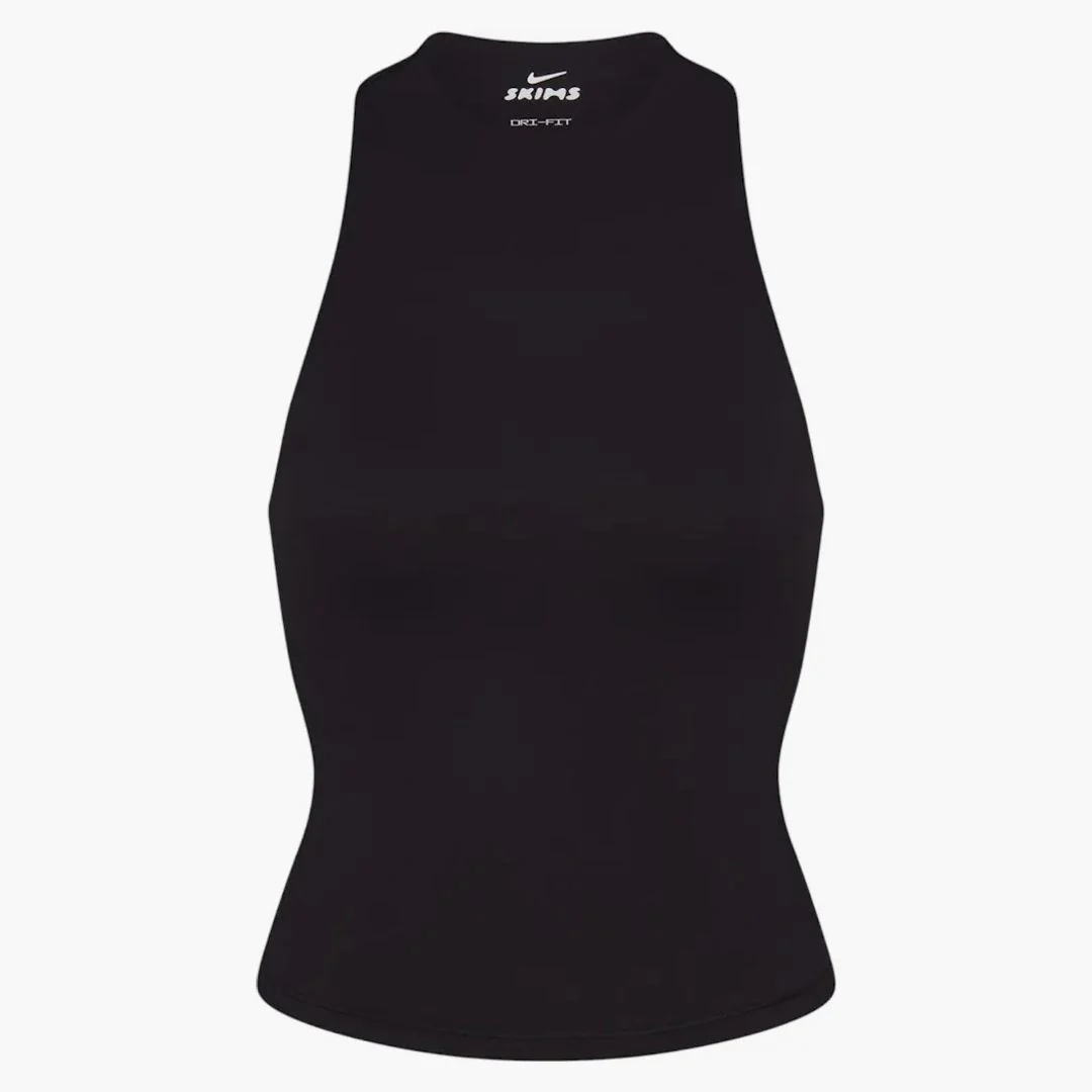 Nike X Skims Women's Matte Mock Neck Racer Tank Obsidian