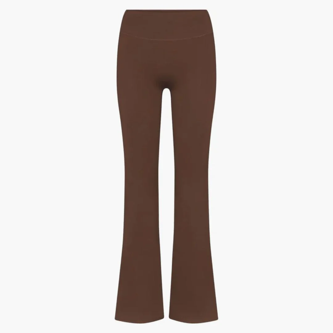 Nike X Skims Women's Matte Slim Flare Legging Dark Sepia