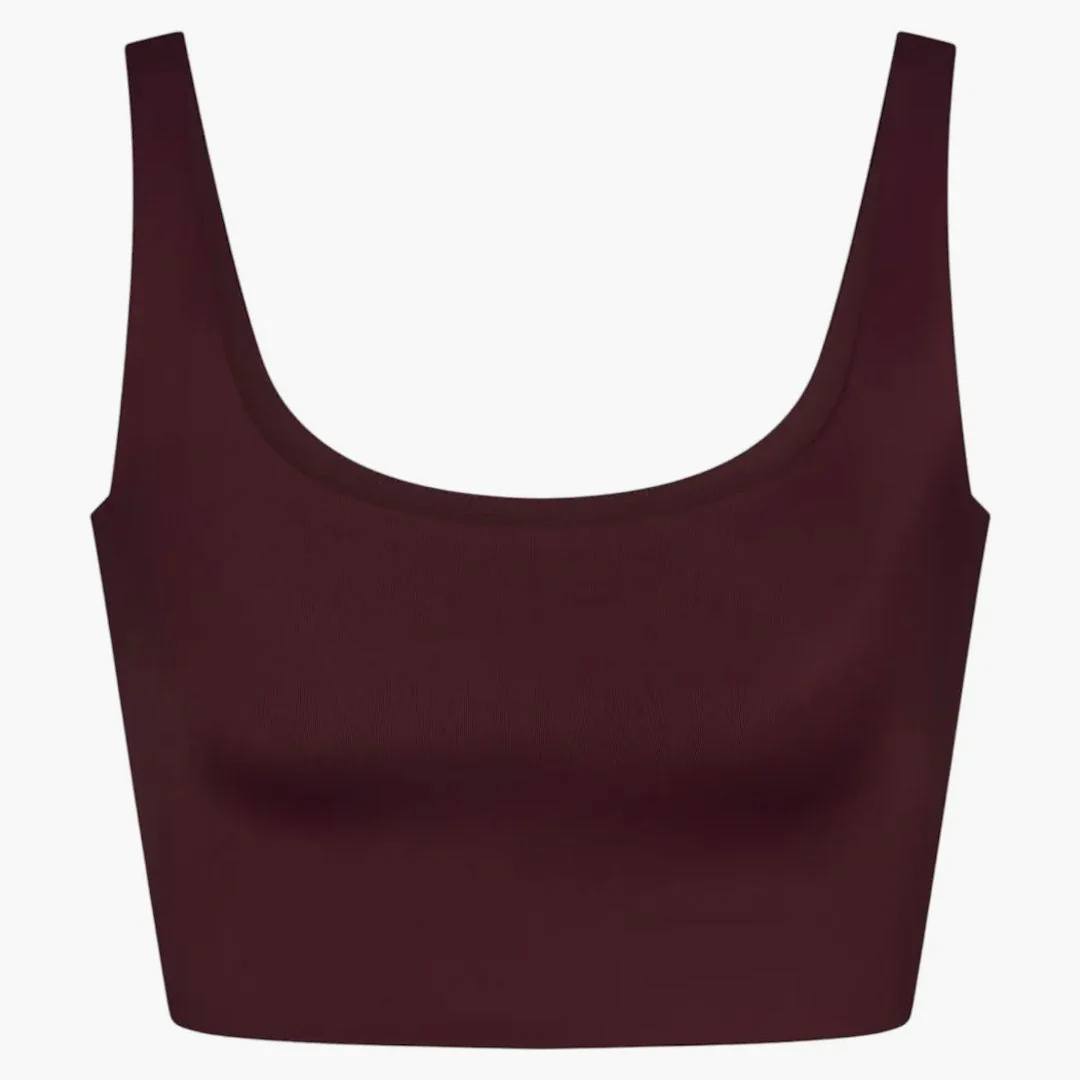 Nike X Skims Women's Shine Scoop Neck Bra Top Currant