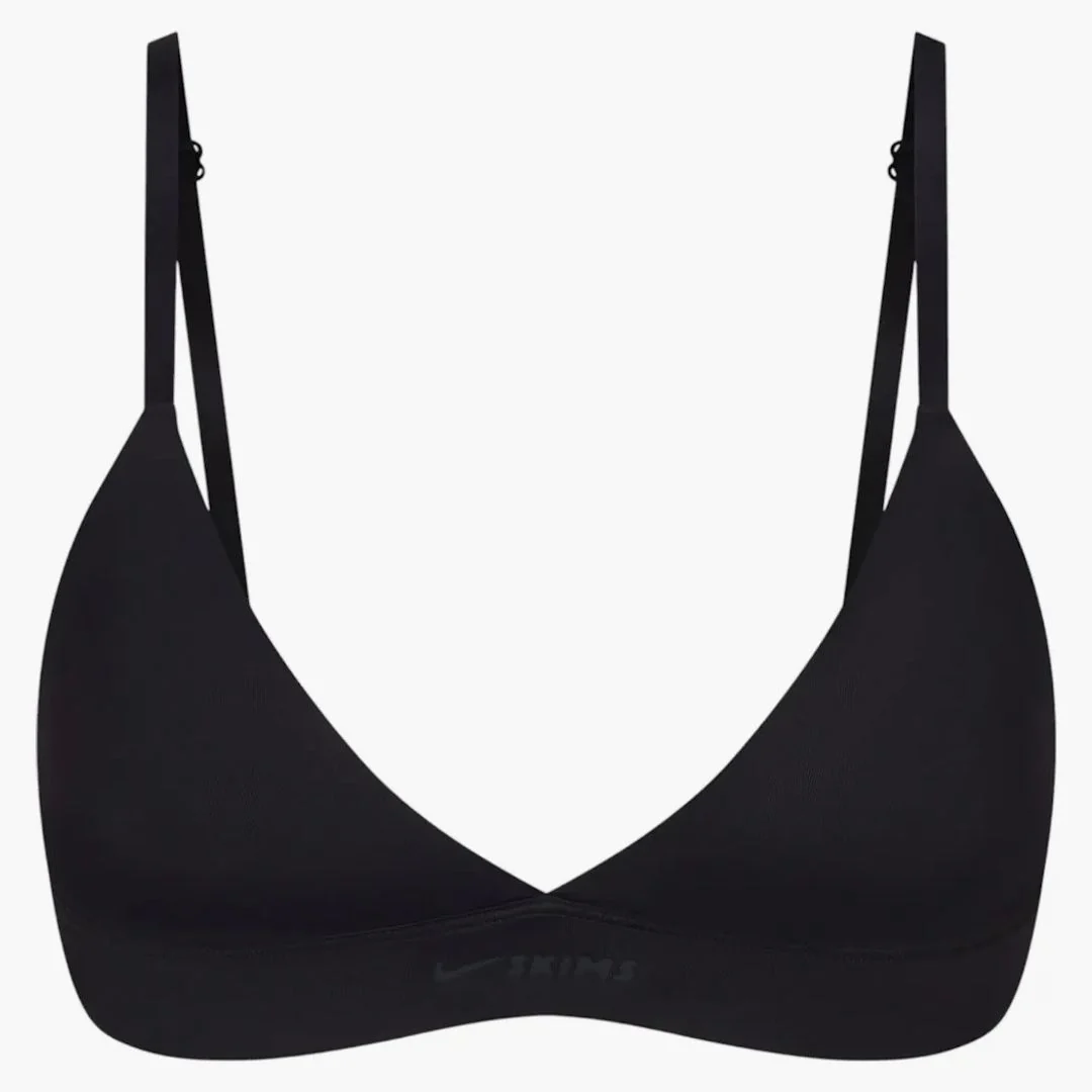 Nike X Skims Women's Shine Triangle Bra Obsidian