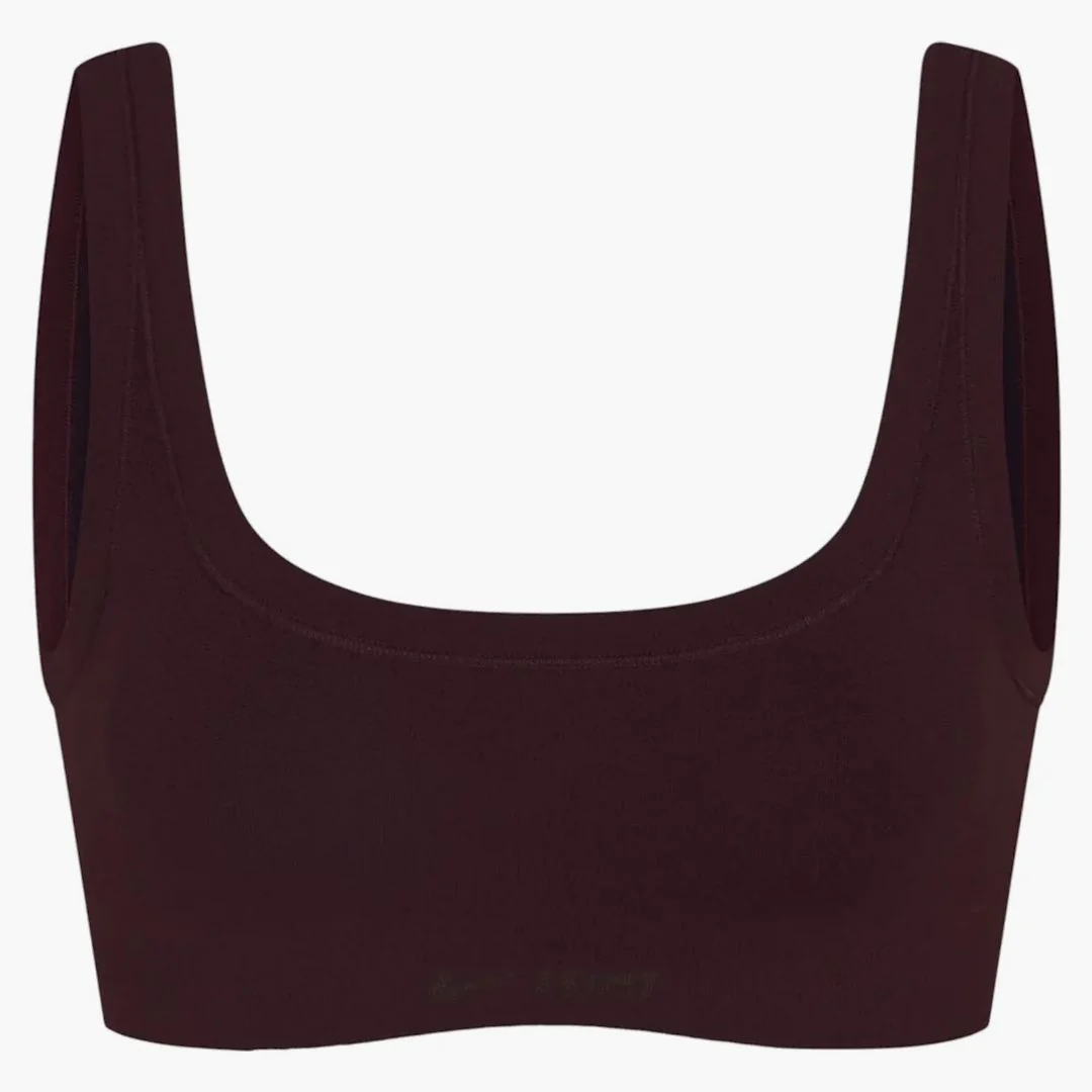 Nike X Skims Women's Vintage Seamless Scoop Neck Bra Currant