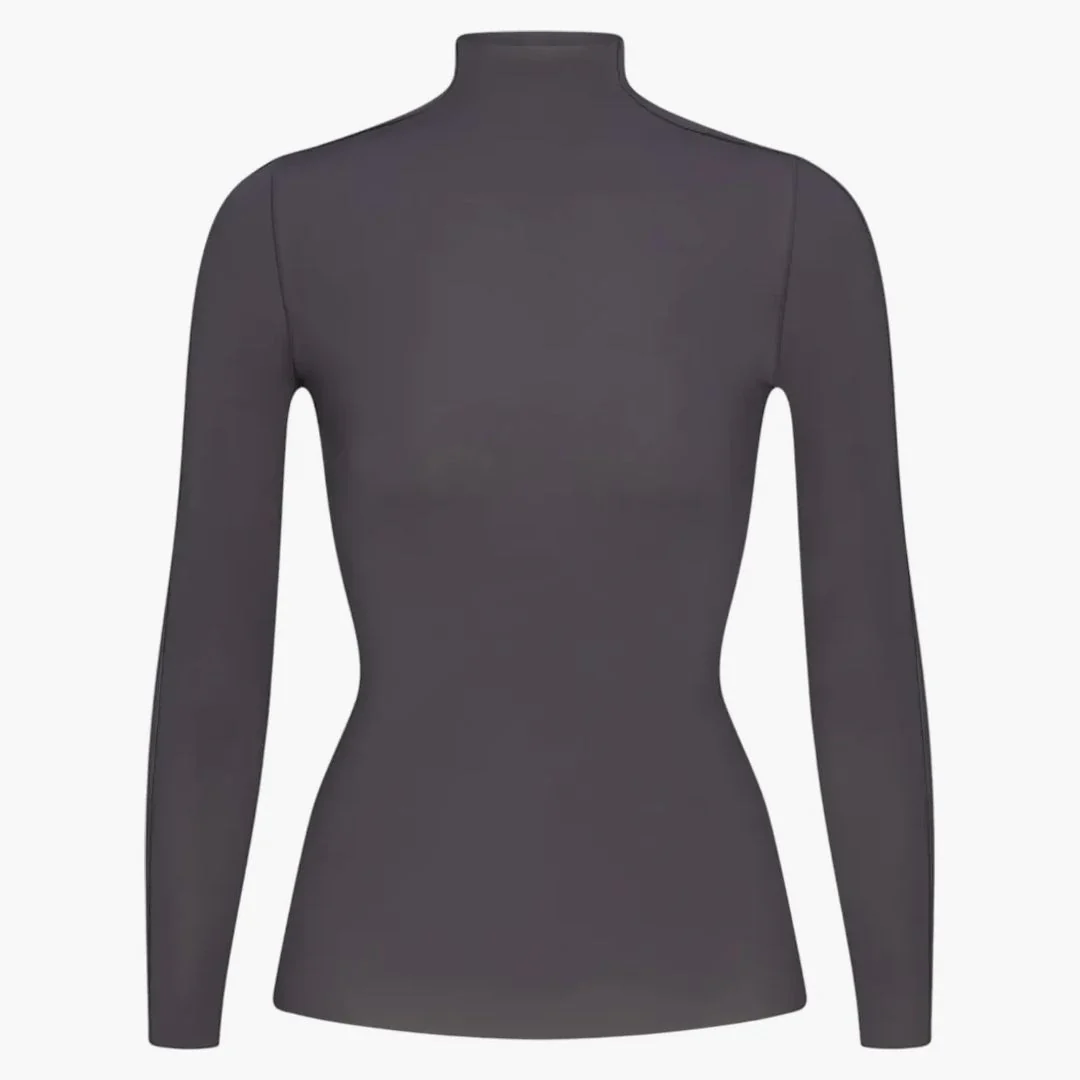 Nike X Skims Women's Weightless Layers Mock Neck Long Sleeve Top Lead