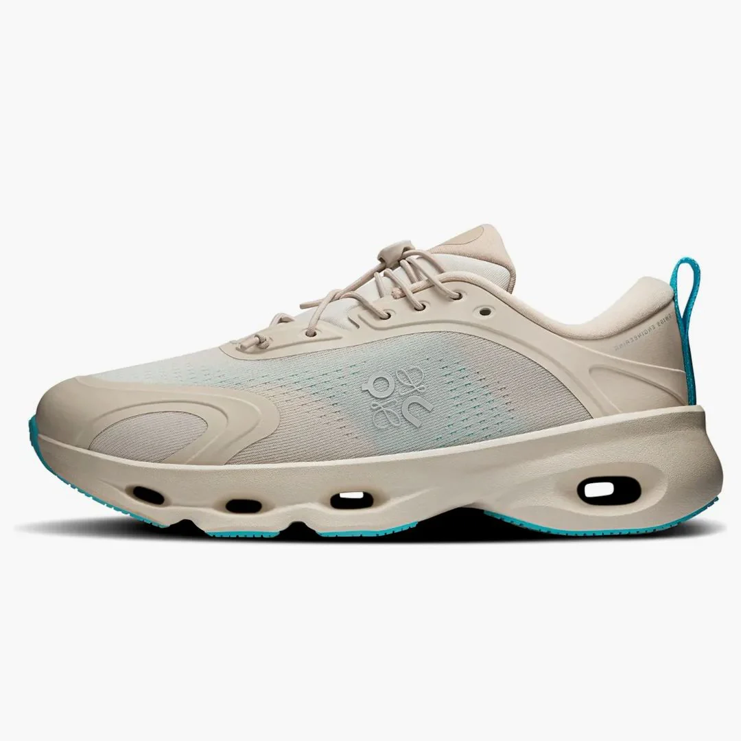On Running Cloudsolo Loewe Sand Turquoise (women's)