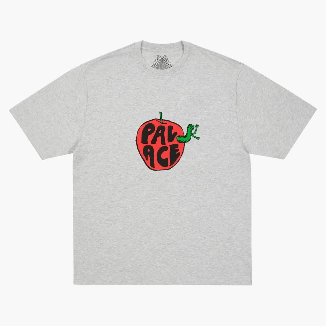 Palace Bad Apple T-shirt Grey Marl