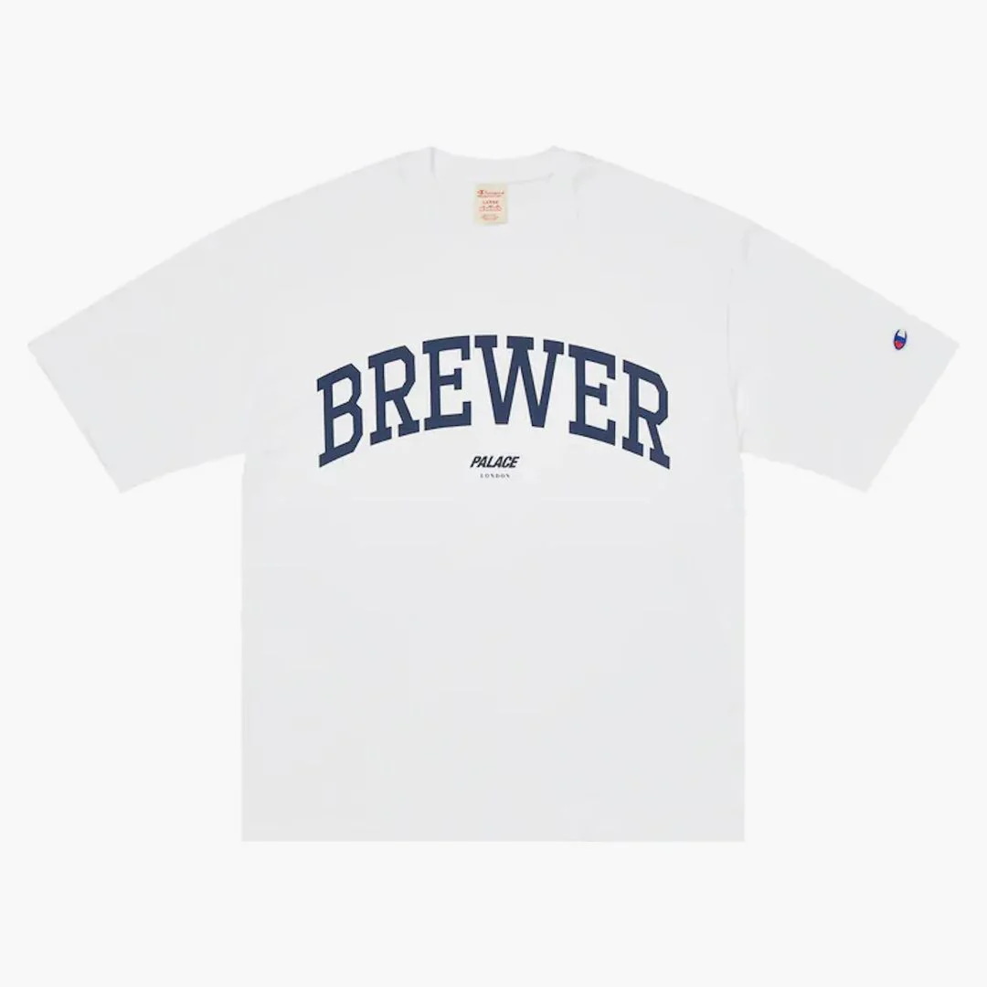Palace Champion Shop Brewer T-shirt London White