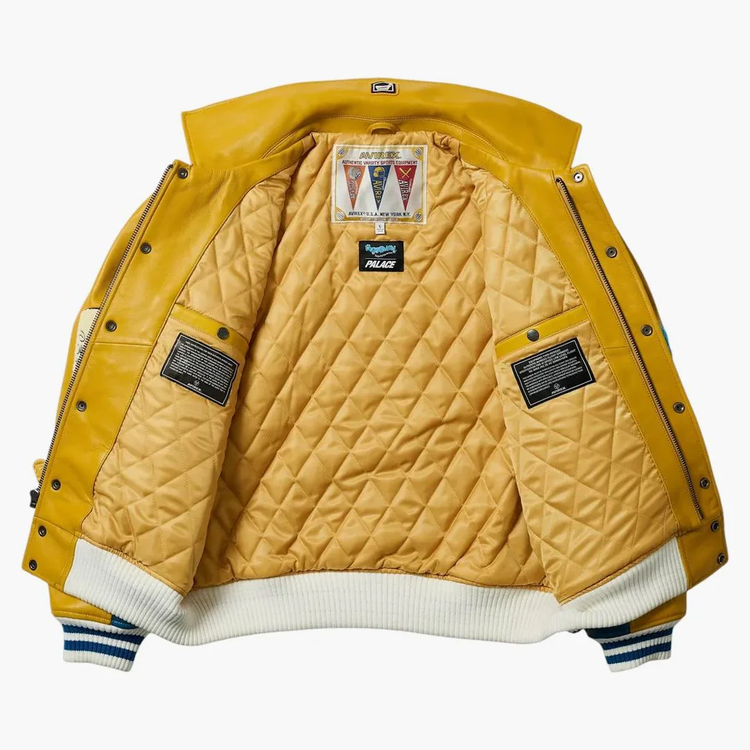 Palace Doraemon Avirex Jacket Yellow - Image 3