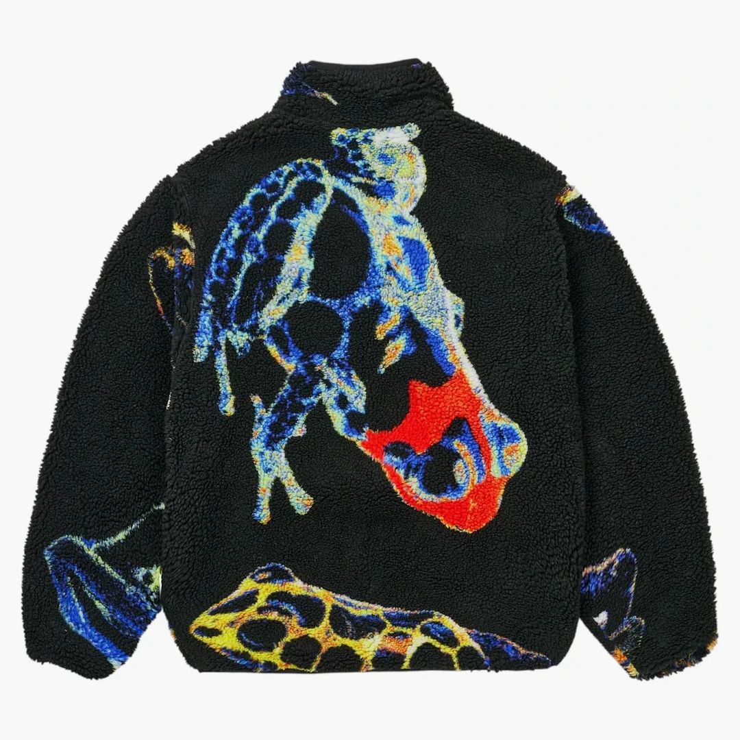 Palace Frogger Reversible Fleece Jacket Black - Image 2