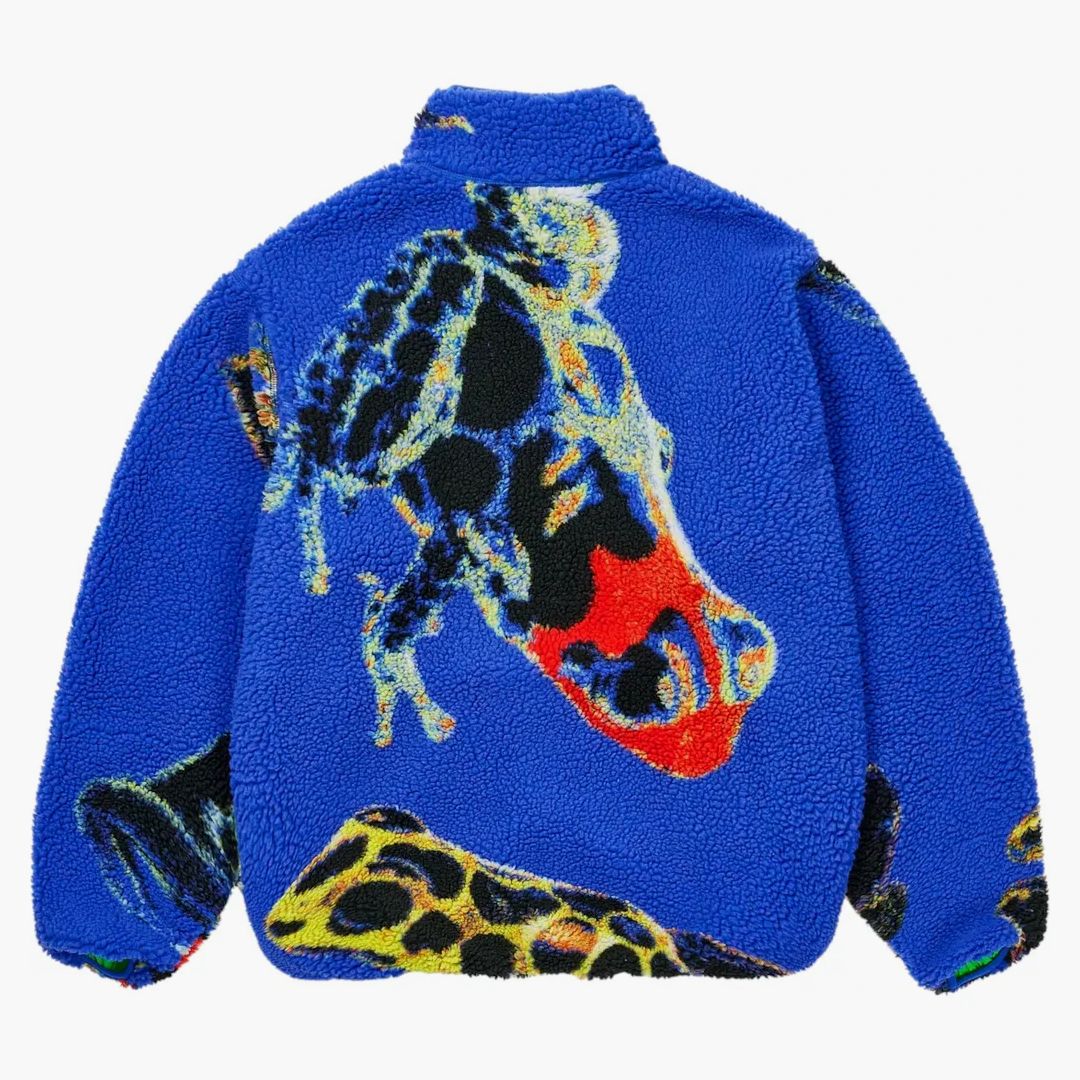 Palace Frogger Reversible Fleece Jacket Blue - Image 2