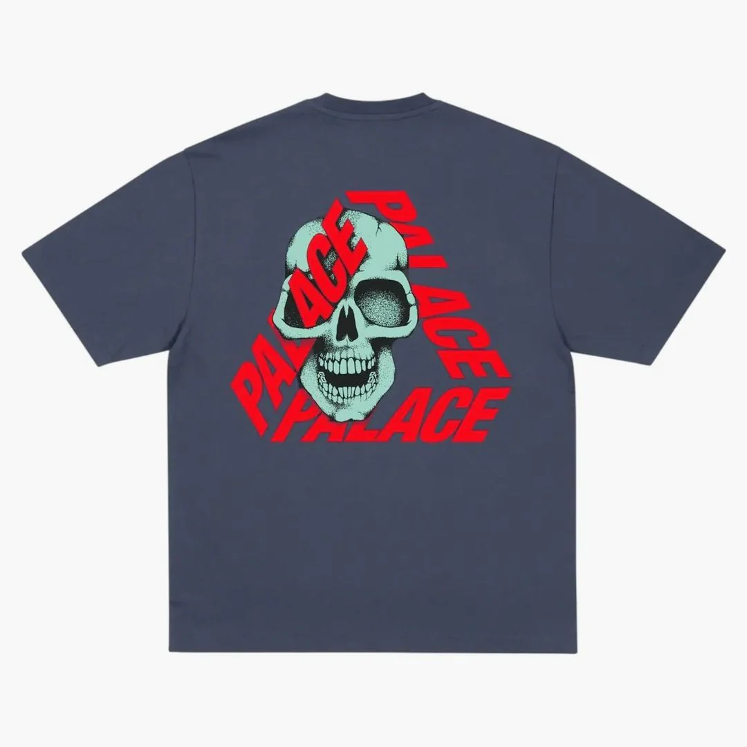 Palace P3 Skull T-shirt Navy - Image 2