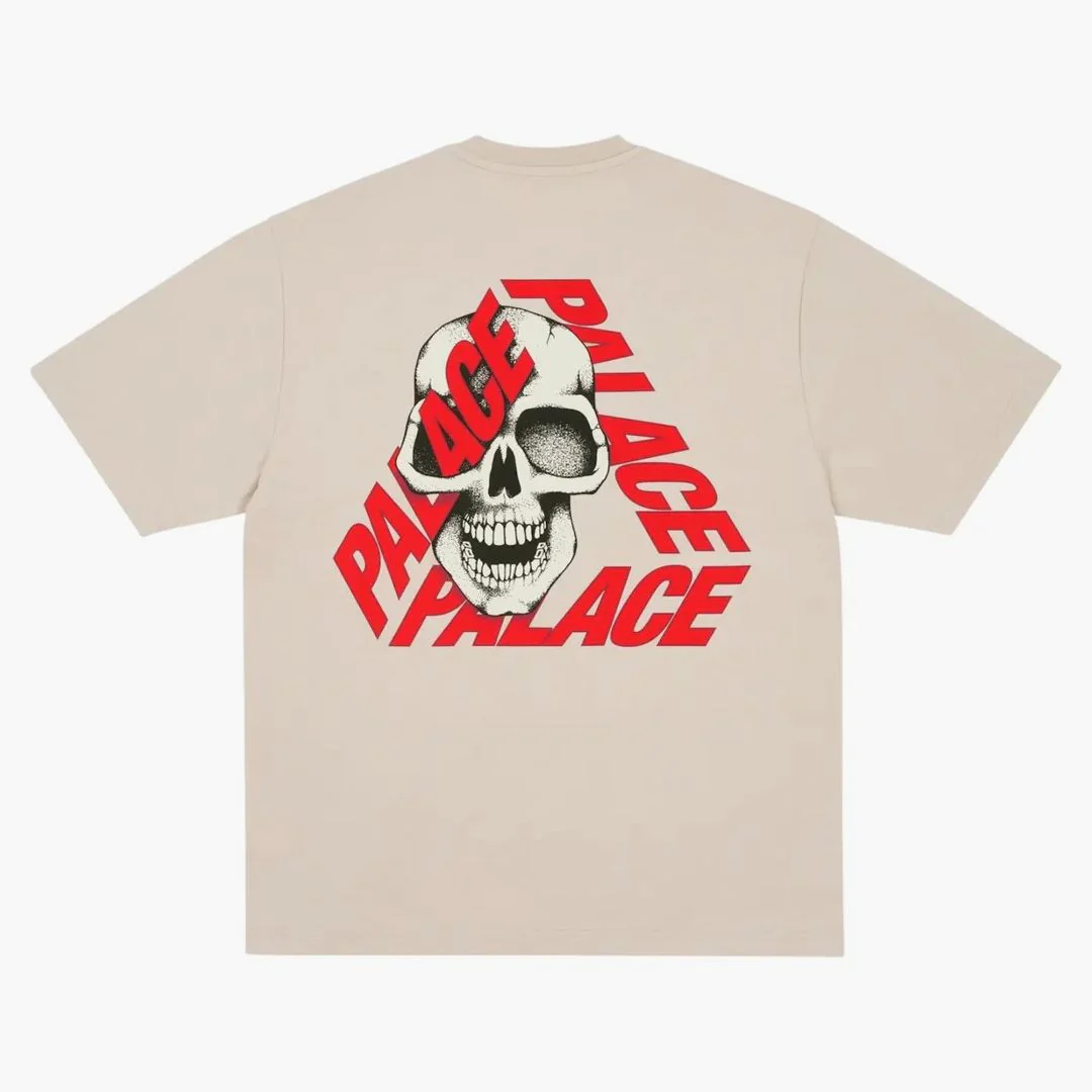 Palace P3 Skull T-shirt Stoney Grey - Image 2