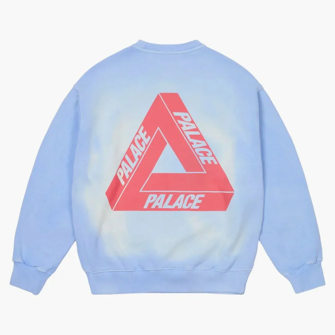 Palace Reacto Tri-ferg Crew Blue - Image 2