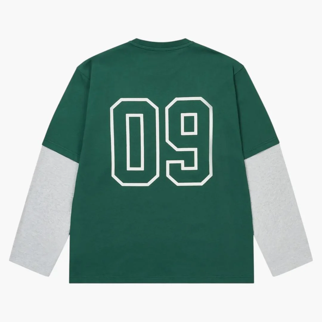 Palace Surprisingly Longsleeve Racey Green/grey Marl - Image 2