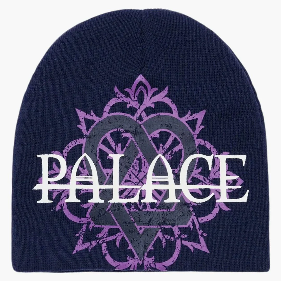 Palace Tri-gram Nein Cuff Beanie Navy - Image 2