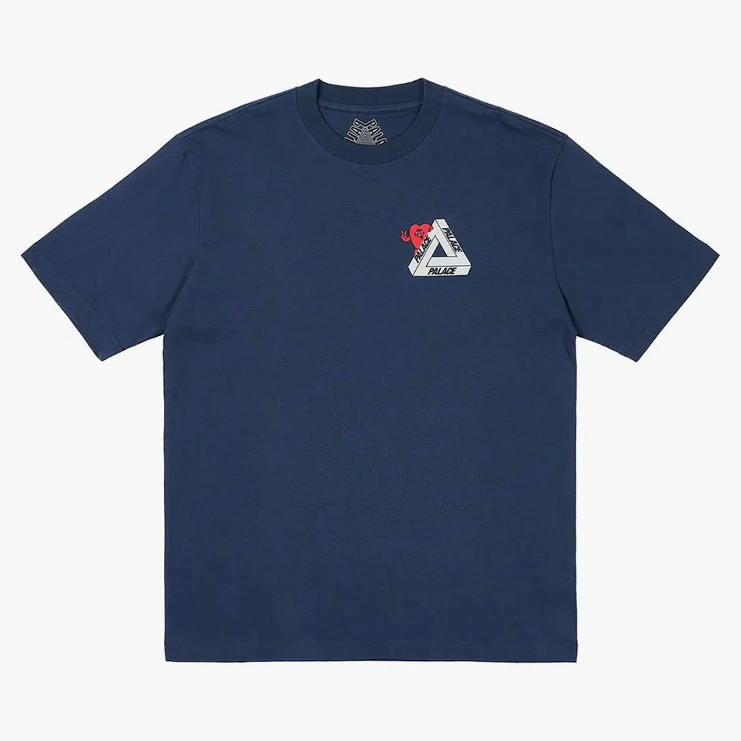 Palace Tri-hearts T-shirt Navy - Image 3