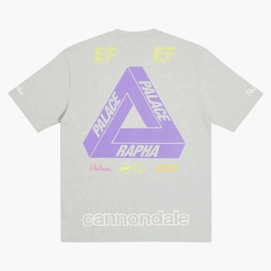 Palace X Rapha Off Bike T-shirt Grey Marl