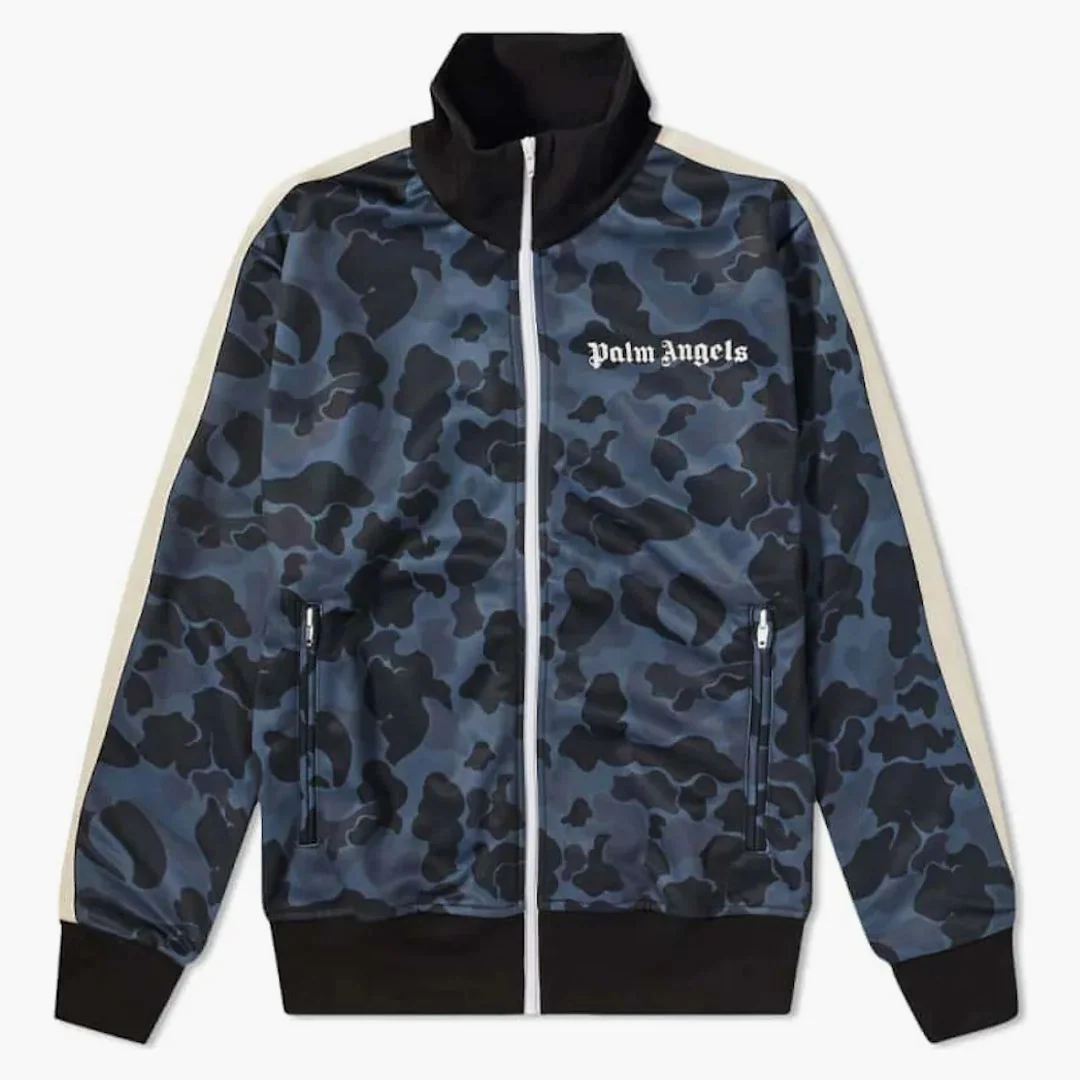 Palm Angels Night Camo Track Jacket Black/white - Image 3