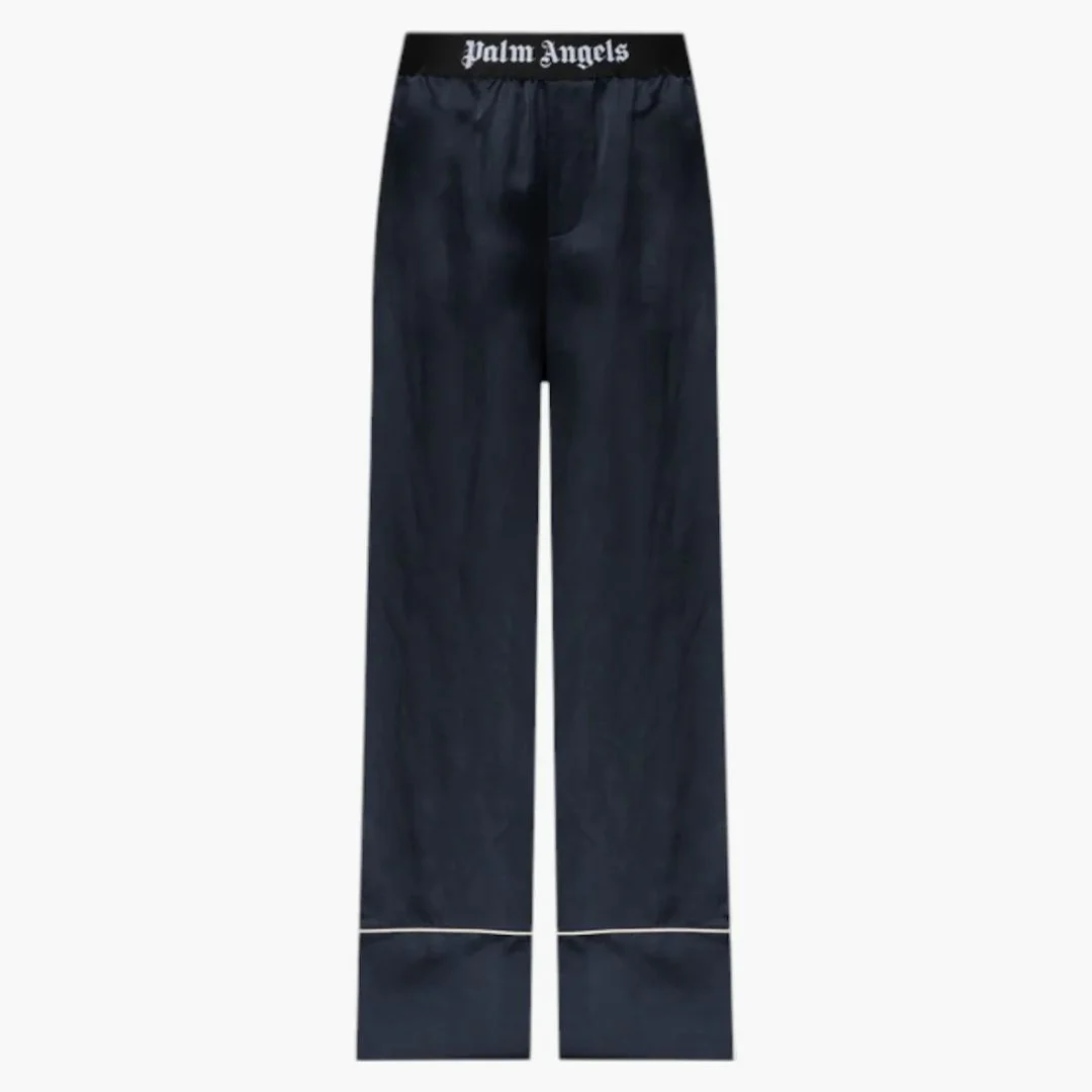 Palm Angels Satin Pajama Pants Black