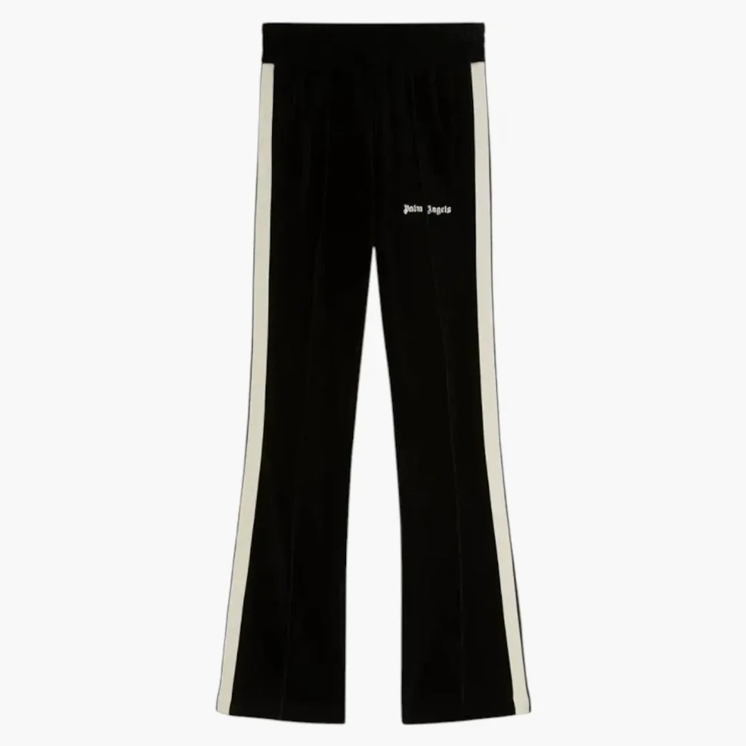 Palm Angels Velvet Flare Track Pants Black