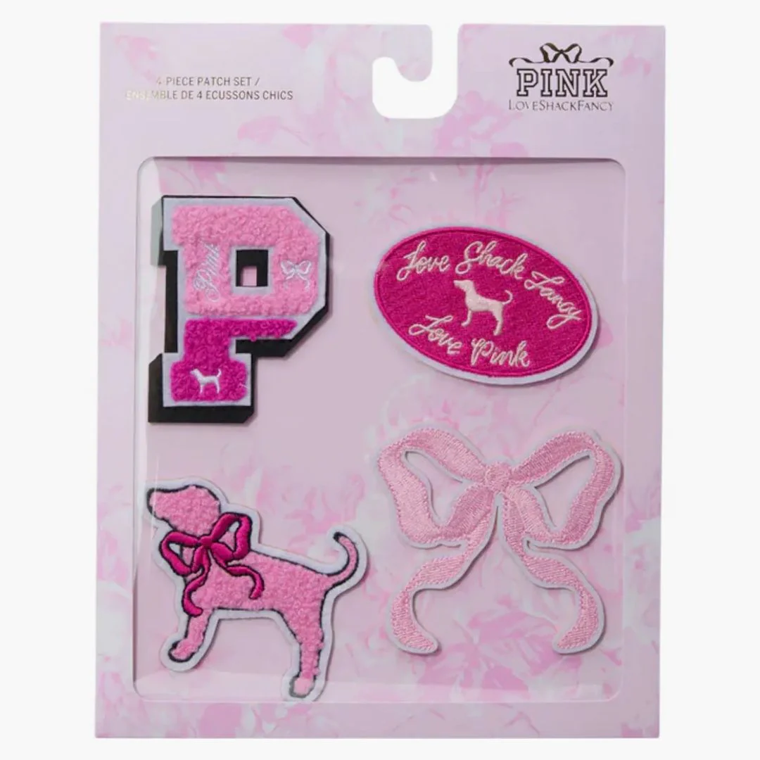 Pink X Loveshackfancy 4-piece Patch Set Pink Pack
