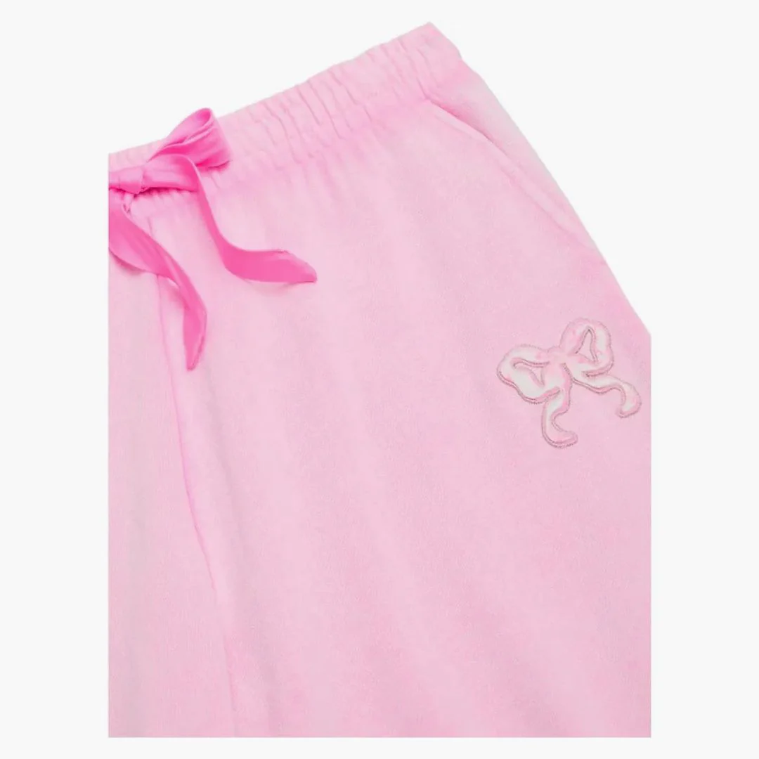 Pink X Loveshackfancy Wide-leg Sweatpants Pink Lollipop - Image 2