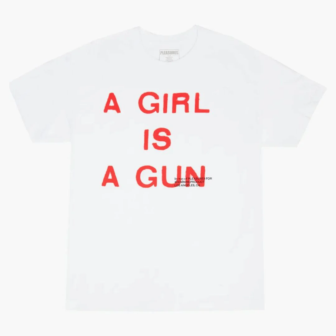 Pleasures A Girl Is A Gun T-shirt White