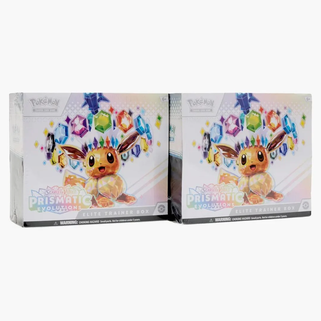 Pokémon Scarlet & Violet Prismatic Evolutions Elite Trainer Box 2x Lot - Image 2