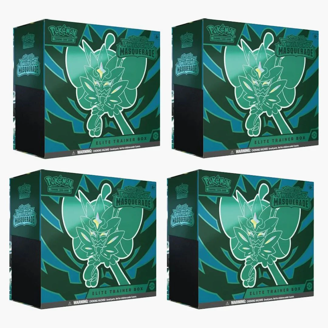 Pokémon Scarlet & Violet Twilight Masquerade Elite Tainer Box 4x Lot
