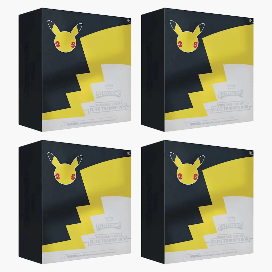 Pokémon Tcg 25th Anniversary Celebrations Pokémon Center Exclusive Elite Trainer Box 4x Lot - Image 2