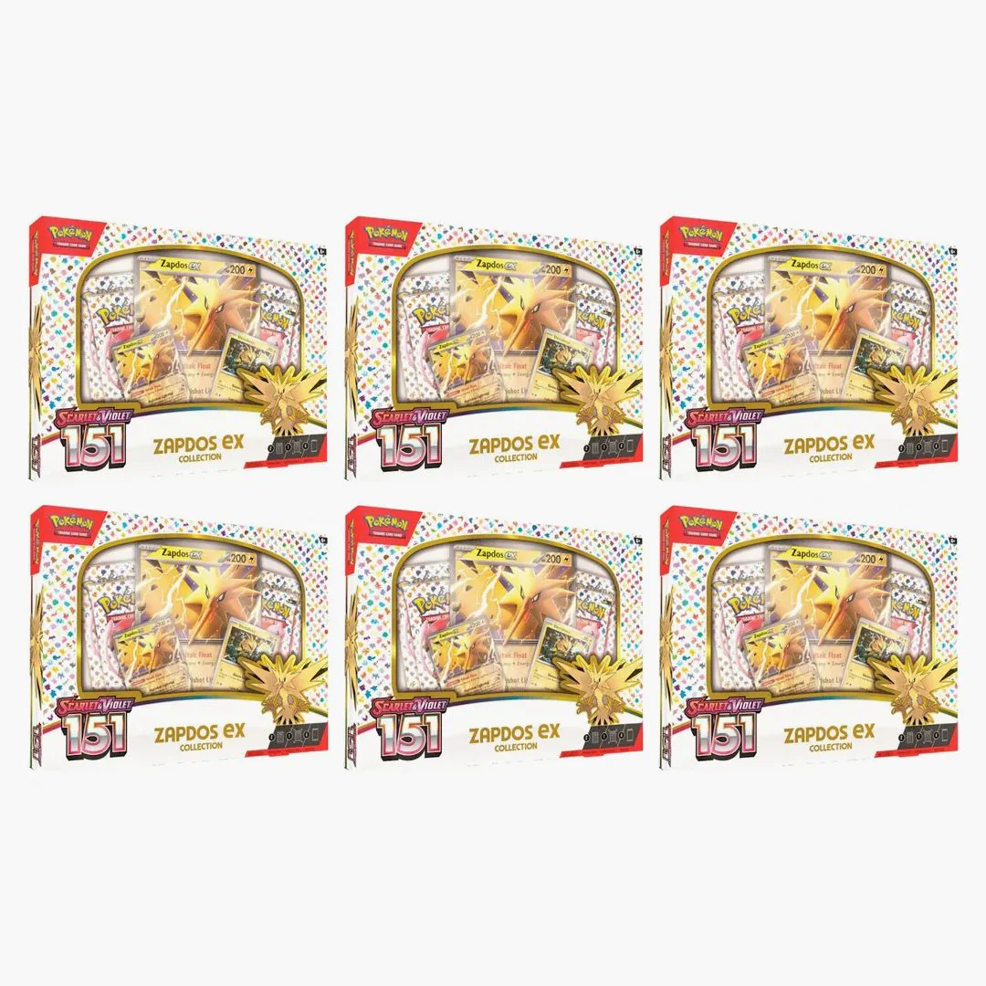 Pokémon Tcg Scarlet & Violet 151 Zapdos Ex Box 6x Lot