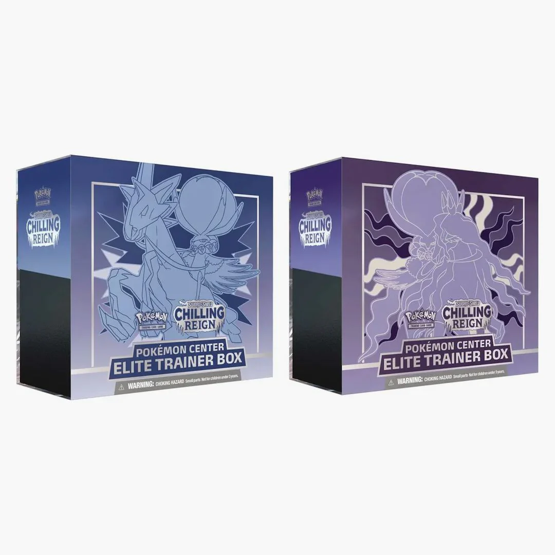 Pokémon Tcg Sword & Shield Chilling Reign (pokémon Center Exclusive) Elite Trainer Box Ice Rider Calyrex/shadow Rider Calyrex 2x Bundle - Image 2