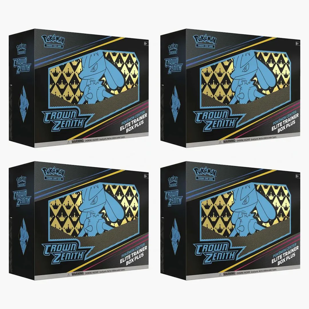 Pokémon Tcg Sword & Shield Crown Zenith Pokémon Center Elite Trainer Box Plus 4x Lot