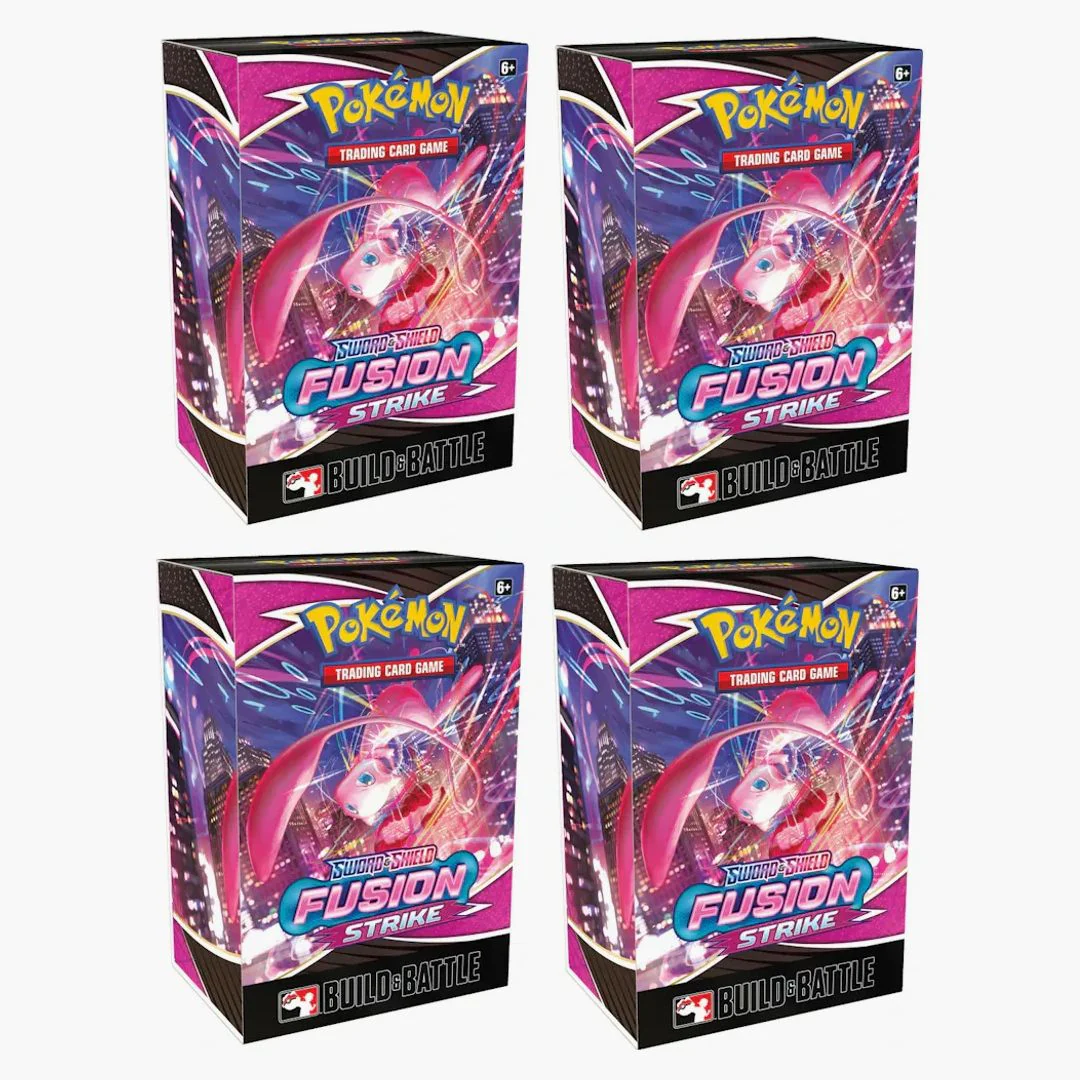 Pokémon Tcg Sword & Shield Fusion Strike Build & Battle Box 4x Lot