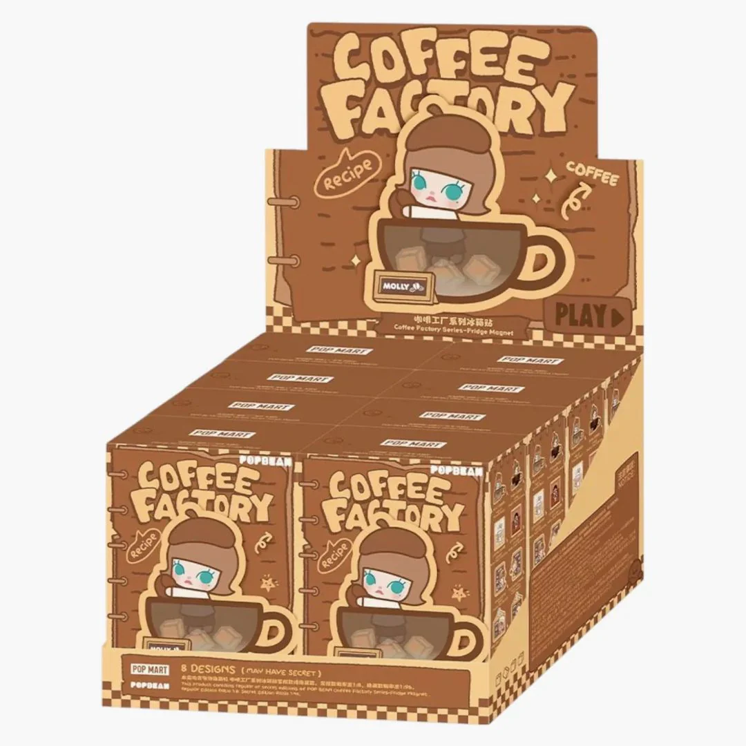 Pop Mart Pop Bean Coffee Factory Series Fridge Magnet Sealed Case (8 Blind Boxes)