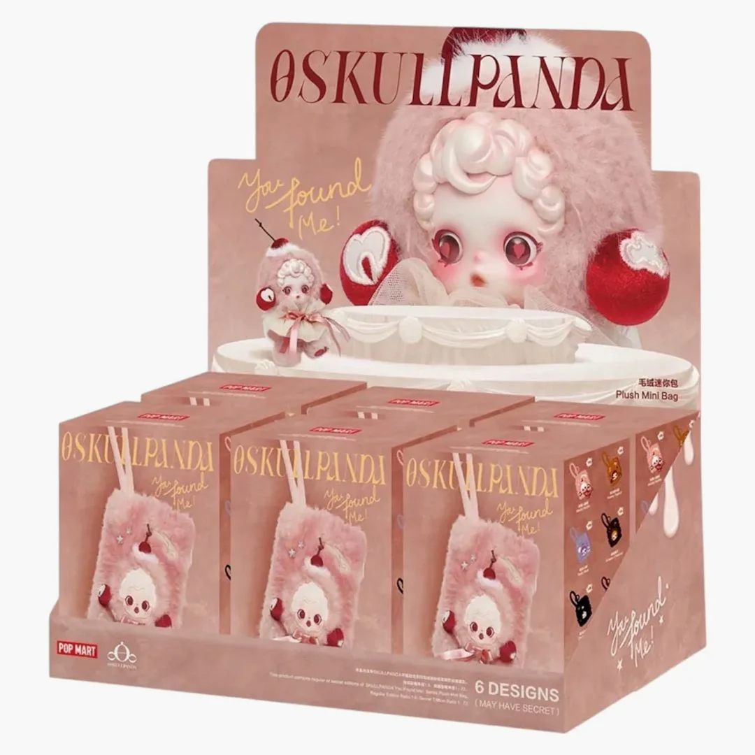 Pop Mart Skullpanda You Found Me! Series Plush Mini Bag Sealed Case (6 Blind Boxes)